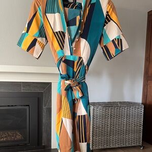 Gracia Multicolor Geometric Kimono